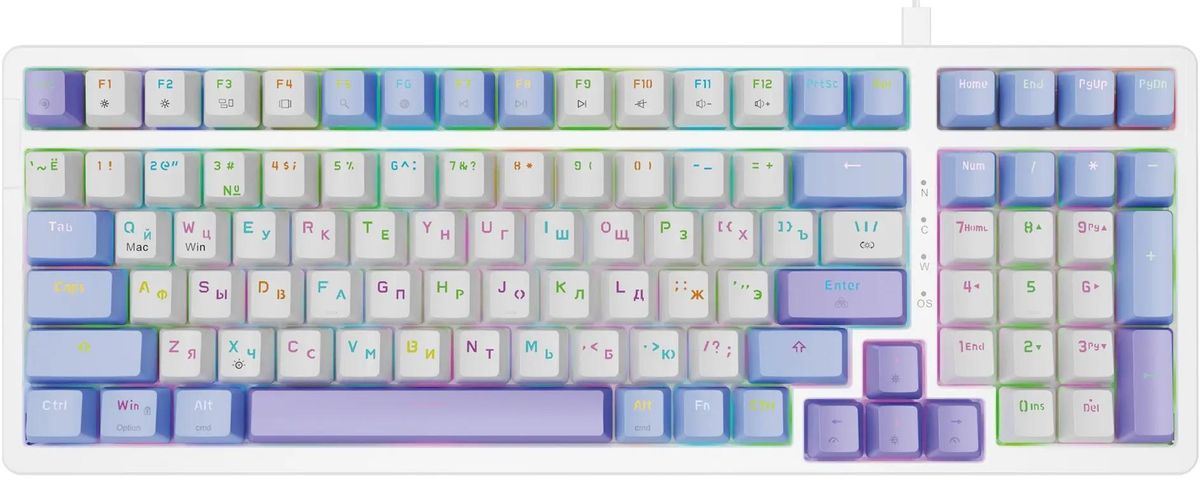 Клавиатура Acer OKW304,  USB, белый [zl.kbdcc.01v]